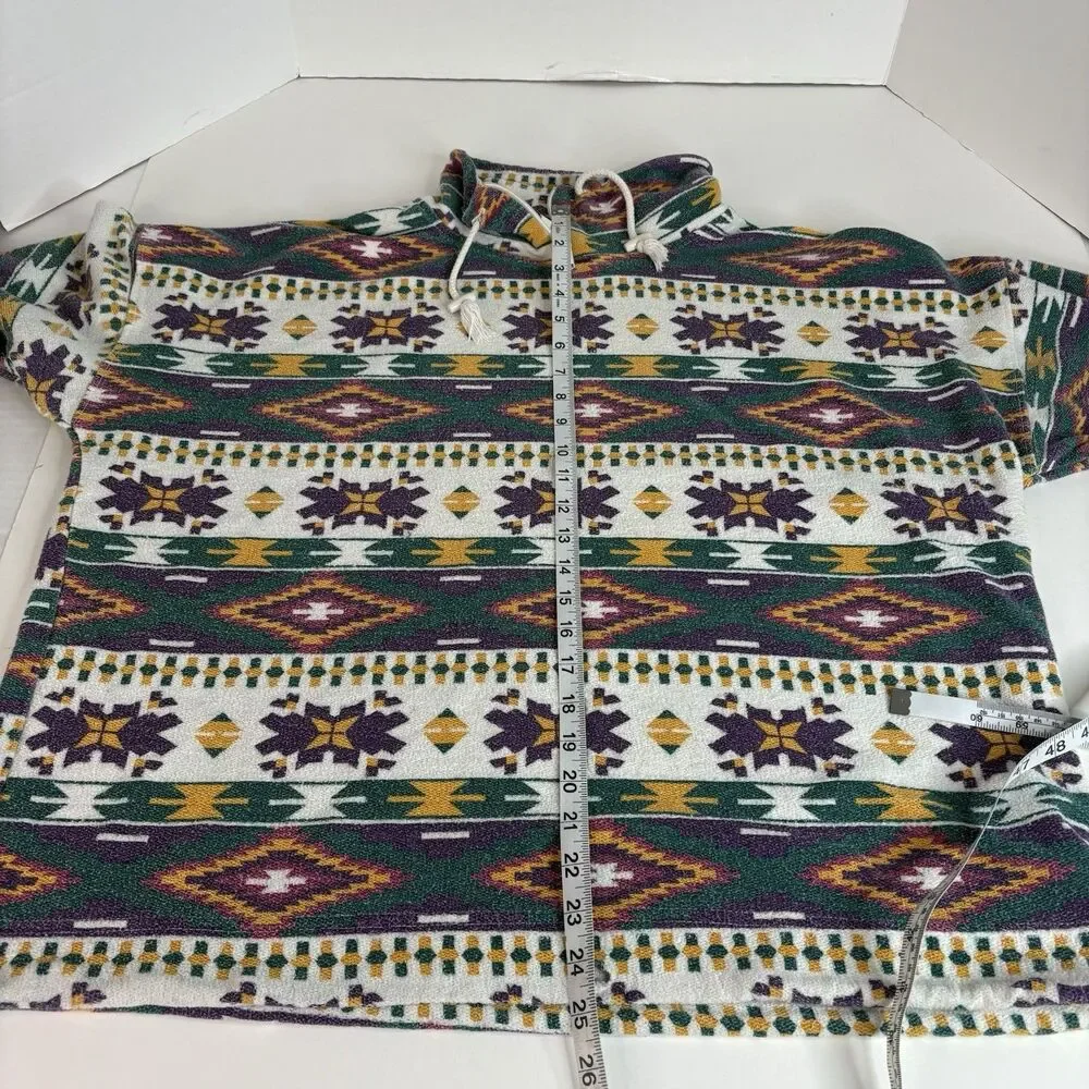 Vintage Jeans Wear Aztec Style Sweatshirt, Multicolored, Large, Quarter Zip - Picture 6 of 7